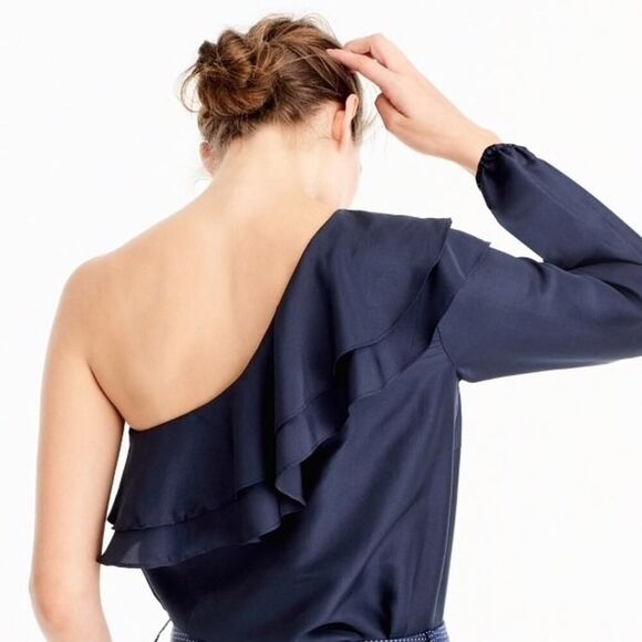 J. Crew | silk one shoulder top - Picture 3 of 4
